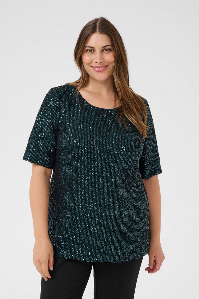 KAFFE Curve Kurzarmbluse Kurzarm-Bluse KClaila Große Größen von KAFFE Curve