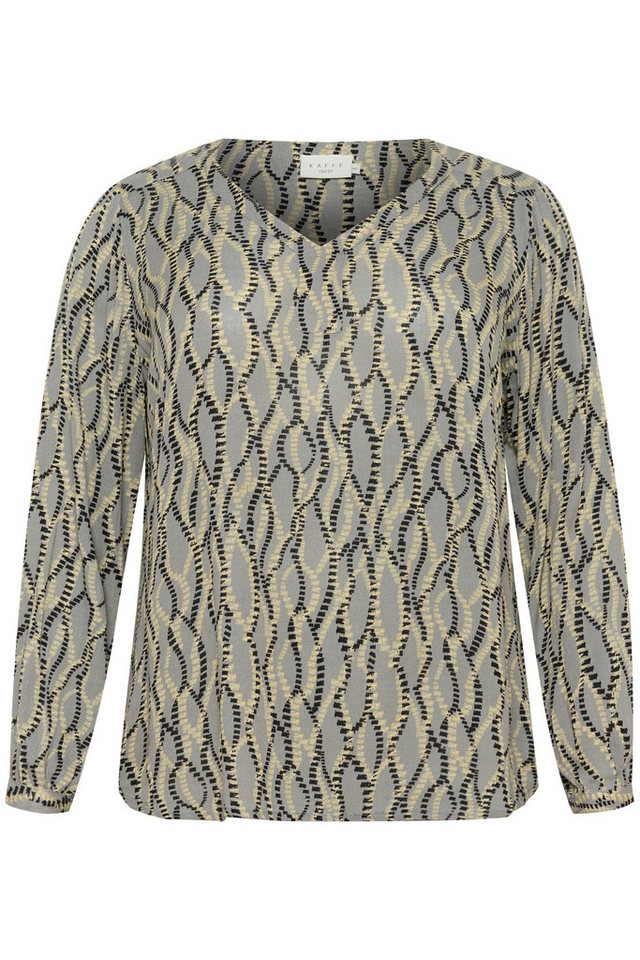 KAFFE Curve Langarmbluse Langarm-Bluse KCami Große Größen von KAFFE Curve