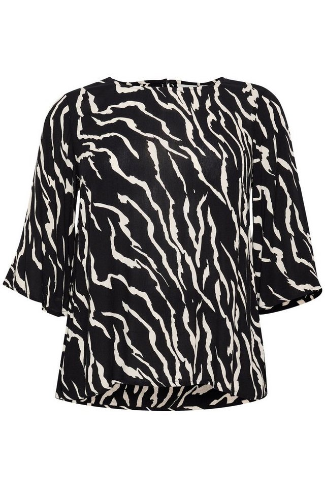KAFFE Curve Langarmbluse Langarm-Bluse KCami Große Größen von KAFFE Curve