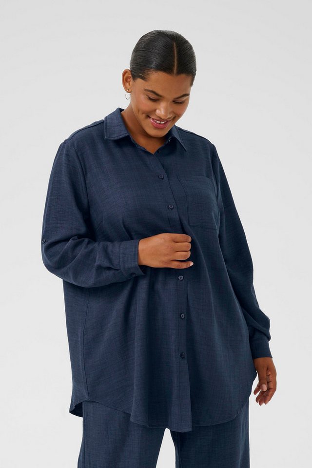 KAFFE Curve Langarmbluse Langarm-Bluse KCellie Große Größen von KAFFE Curve