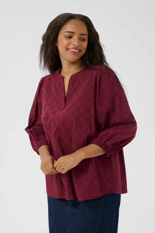 KAFFE Curve Langarmbluse Langarm-Bluse KCloulou Große Größen von KAFFE Curve