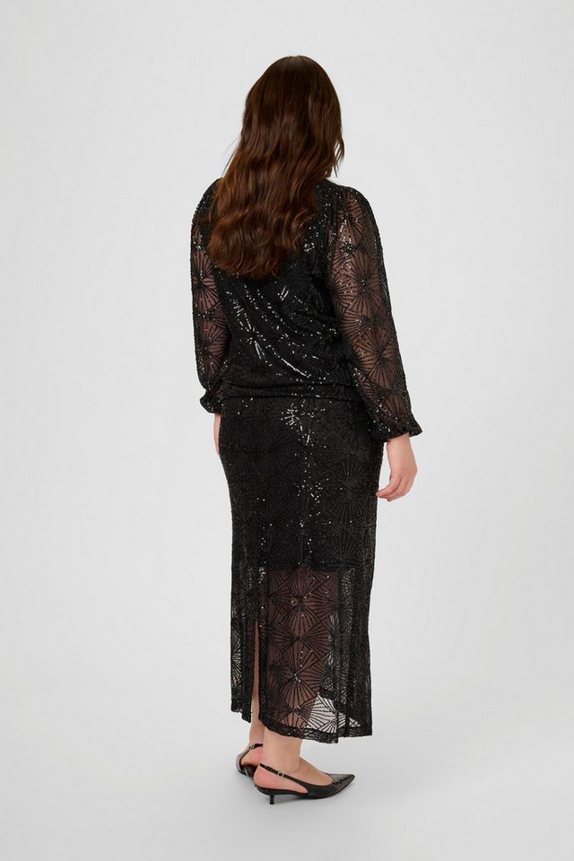 KAFFE Curve Langarmbluse Langarm-Bluse KCminna Große Größen von KAFFE Curve