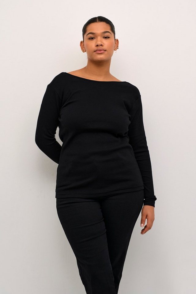 KAFFE Curve Langarmbluse Langarm-Shirt KCcarina Große Größen von KAFFE Curve