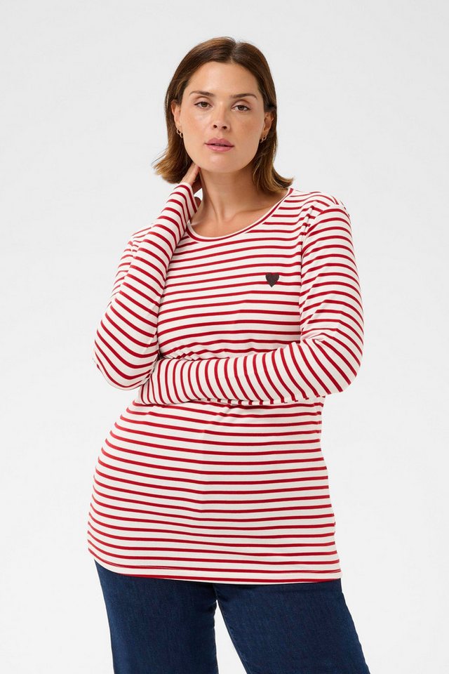 KAFFE Curve Langarmbluse Langarm-Shirt KClia Große Größen von KAFFE Curve