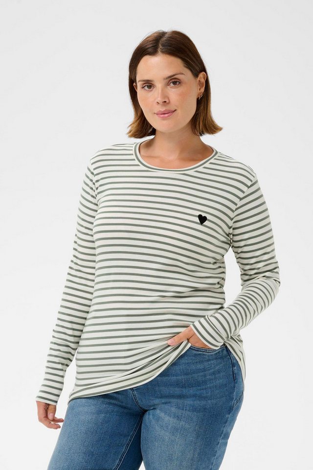 KAFFE Curve Langarmbluse Langarm-Shirt KClia Große Größen von KAFFE Curve