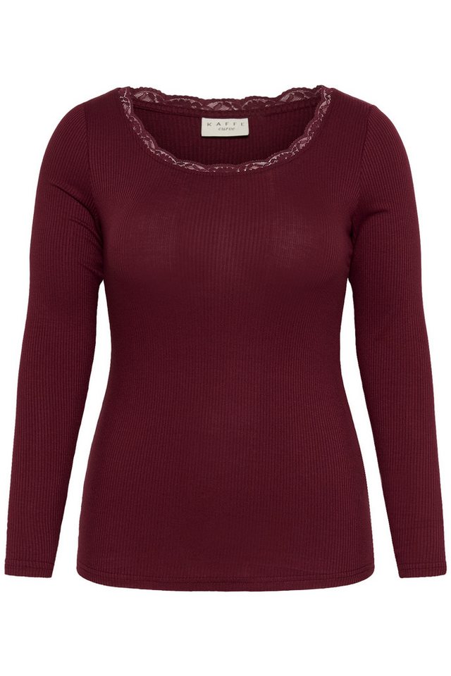 KAFFE Curve Langarmbluse Langarm-Shirt KComia Große Größen von KAFFE Curve