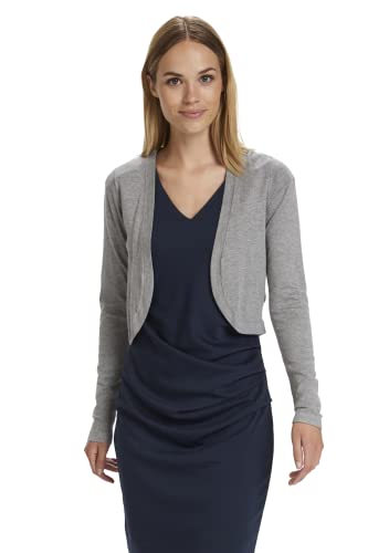 KAFFE Bolero Astrid Damen Bolero Astrid Elegant Jäckchen Langarm Cardigan Bolerojacke L, Grey Melange von KAFFE