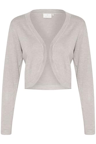 KAFFE Bolero Astrid Damen Bolero Astrid Elegant Jäckchen Langarm Cardigan Bolerojacke M, Elephant Skin Melange von KAFFE