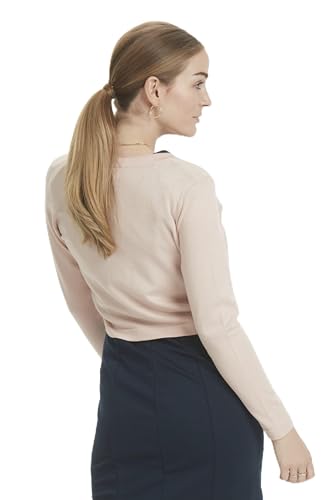 KAFFE Bolero Astrid Damen Bolero Astrid Elegant Jäckchen Langarm Cardigan Bolerojacke XS, Peach Whip von KAFFE