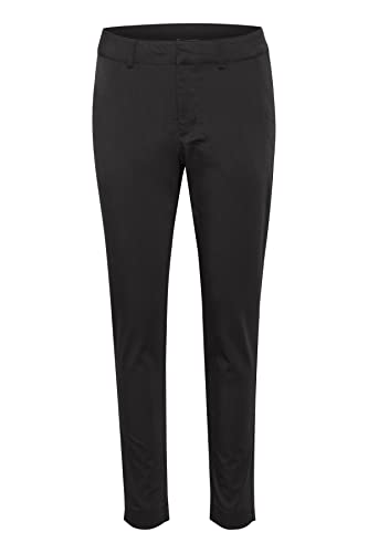 KAFFE Casual Hose Kalea Damen Chino Hose Elegant Klassische Stoffhose Black Deep 32 von KAFFE