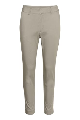 KAFFE Casual Hose Kalea Damen Chino Hose Elegant Klassische Stoffhose 40, Elephant Skin 40 von KAFFE
