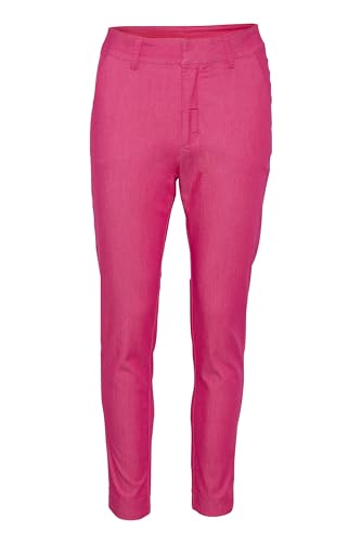 KAFFE Casual Hose Kalea Damen Chino Hose Elegant Klassische Stoffhose Virtual Pink 44 von KAFFE
