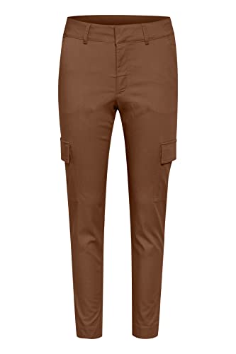 KAFFE Kalea 7/8 Pocket Pants Damen Hose 7/8 Cargo Casual Slim Fit Cargohose aAfgesetzten Taschen Soft Silt 36 von KAFFE