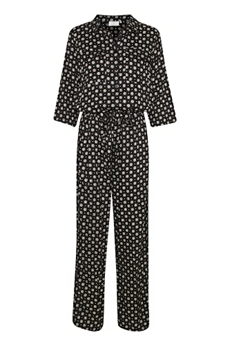 KAFFE Damen 3/4-Ärmeln und Langen Ärmeln Jumpsuit, Black Tie/dot AOP, 42 von KAFFE