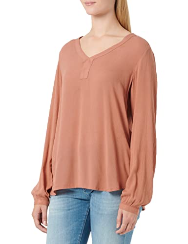 Kaffe Langarm-Bluse Amber Damen Bluse Amber Langarm V Ausschnitt Casual Shirt Russet 40 von KAFFE