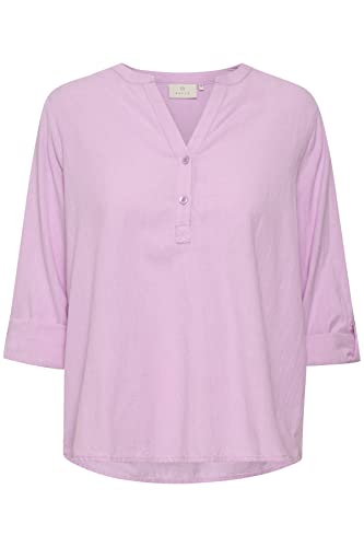 KAFFE Damen Damenbluse, langärmlig, Regular Fit Kamajse Bluse, Lupine, 38 von KAFFE