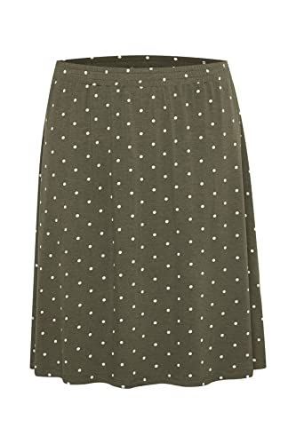 KAFFE Damen Dot Above Knee Standard Swing Loose Strechy Skirt, Grape Leaf, M von KAFFE