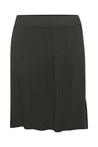 KAFFE Damen Jersey, Knee Length Casual, Elastic Waist Skirt, Black Deep, XXL von KAFFE