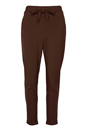 Kaffe Damen Jillian Belt Pants Hose, Cherry Mahogany, 34 von KAFFE