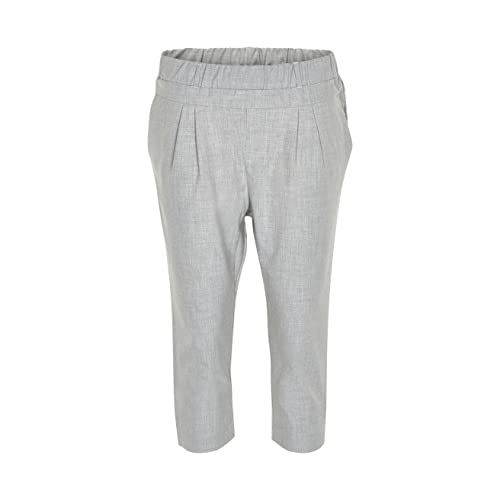 KAFFE Damen Jillian Capri Casual Pants, Hellgrau meliert, 40 von KAFFE