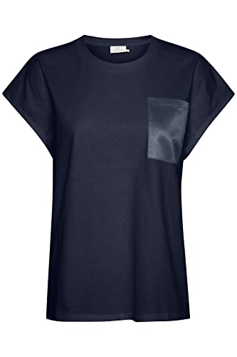 KAFFE Damen Kablanca T-Shirt, Midnight Marine, Small von KAFFE