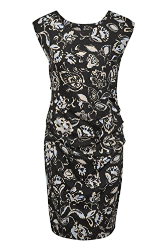 KAFFE Damen Kairma India Casual Dress, Black/Windsurfer/Gray Print, Large von KAFFE