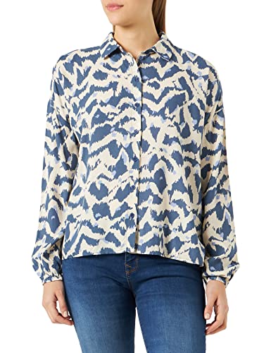 KAFFE Damen Kakenny Shirt Bluse, Vintage/Sand/Grapemist Print, 36 von KAFFE