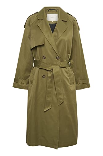 KAFFE Damen Kalena Trenchcoat, Lizard, 40 von KAFFE