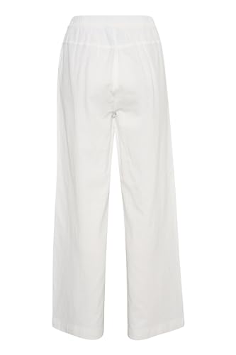 KAFFE Damen Kanaya Wide Casual Pants, Chalk, 38 von KAFFE