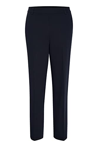 KAFFE Damen Kasakura Hw Casual Pants, Midnight Marine, 34 von KAFFE