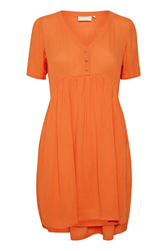 KAFFE Damen Katara Shorts Casual Dress, Vermillion Orange, 36 von KAFFE