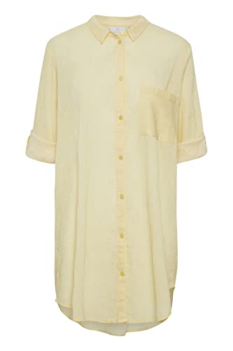 KAFFE Damen Kavivian Shirt Dress 3/4 Bluse, Golden Haze, 36 von KAFFE