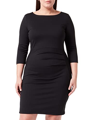 KAFFE Kleid KAsara Damen Kleid Slim Fit Festlich Elegant Cocktail 3/4 Arm Black Deep L von KAFFE