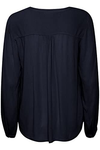 KAFFE Langarm-Bluse Amber Damen Bluse Amber Langarm V Ausschnitt Casual Shirt 42, Midnight Marine von KAFFE