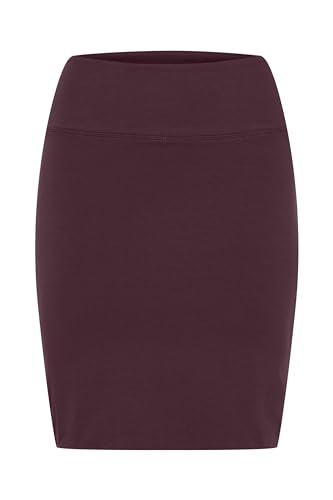 KAFFE Rock Penny Damen Rock Knielang Midirock Jersey Pencil Penny Skirt Strechy Bleistiftrock Winetasting XS von KAFFE