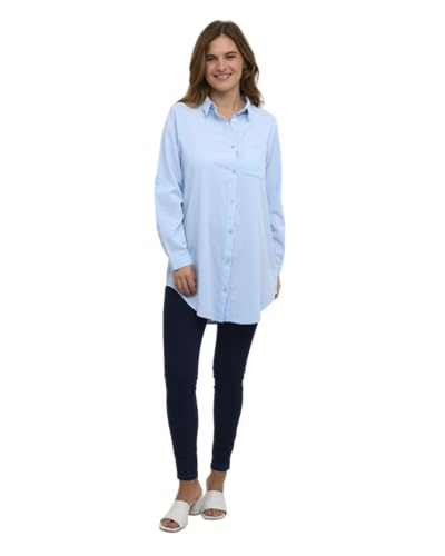 KAFFE KAnaya Shirt Tunic Damen Hemd Langarm Kragen Lang Casual Hemdbluse Windsurfer 40 von KAFFE