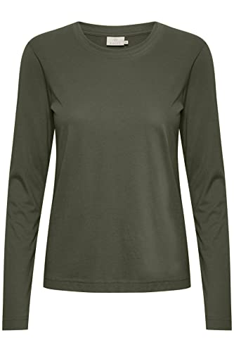 KAFFE Langarm-Shirt KAmarin Damen T-Shirt Langarm Casual Basic Einfarbig Langarmshirt Grape Leaf L von KAFFE