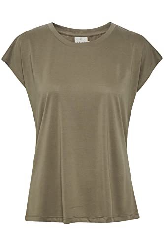 KAFFE Damen Wing Sleeve Loose Fit Kalise Marie T-Shirt, Fallen Rock, XS von KAFFE