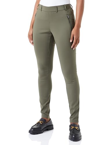 KAFFE Damen Women's Casual Pants Zipper Pockets High-Waisted Elastic Waist Slim Fit Hose, Grape Leaf, von KAFFE