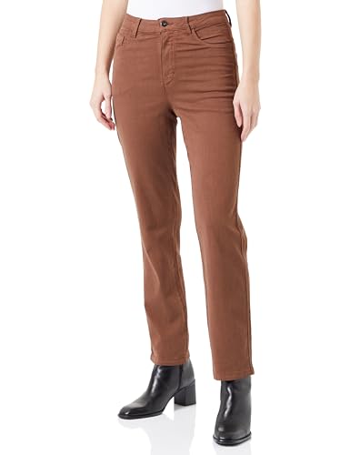 KAFFE Damen Women's Jeans Colored Cropped Legs Straight Fit High-Waisted Regular Waist Jeans, Soft Silt, von KAFFE
