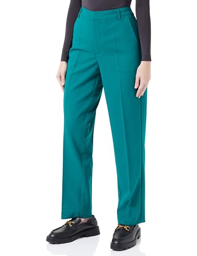 KAFFE Damen Women's Trousers Regular Fit Zipper Fastening Cropped Length Straight Legs Hose, Aventurine, von KAFFE