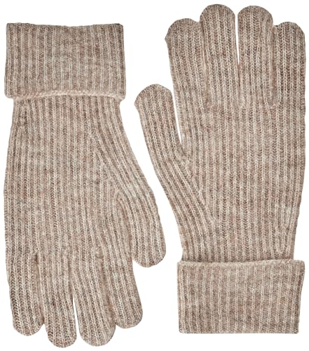 KAFFE Damen gestrickt Accesory Slim Fit Above Wrist Length Folded Edge Handschuhe, Grau, One Size von KAFFE