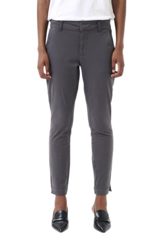 KAFFE Hose KAmette Damen Hose Elegant Elastische Taille Casual Anzughose 44, Black Oyster 44 von KAFFE