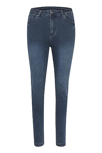 KAFFE Jeans KAsimone Damen Skinny Fit Jeans High Waist Jeanshose Hoher Taille 46, Washed Blue Denim von KAFFE