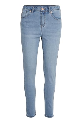 KAFFE Jeans KAsinem Damen Jeans 7/8 Slim Fit High Waist Jeanshose Hose 42, Light Blue Washed Denim 42 von KAFFE