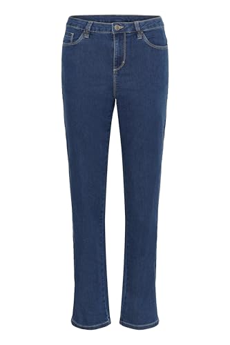 Kaffe Damen KAvicky Straight Jeans Hose, Medium Blue Washed Denim, 38 von KAFFE