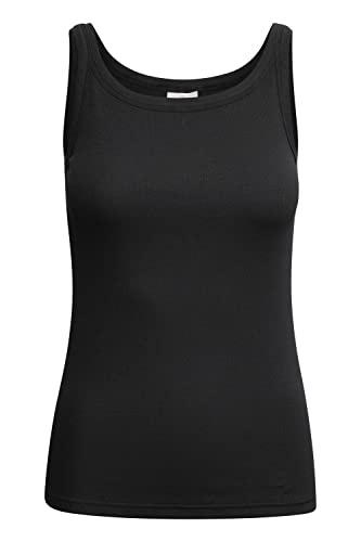 KAFFE Jerseytop KAcarna Damen Jerseytop Basic Sommer Casual Tank Top Unterhemd Shirt Ärmellos U-Ausschnitt Blusentop Black Deep S von KAFFE