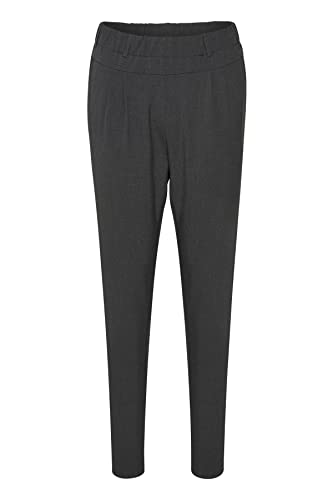 KAFFE Jillian Pants Damen Hose Jillian Elegant Casual Business Büro Freizeithose Elastische Taille Modisch Anzughose Dark Grey Melange 48 von KAFFE