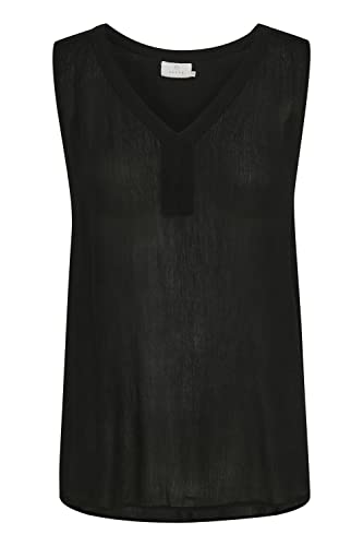 KAFFE Top KAamber Damen Tank Top Ärmellos Sommer Oberteile V-Ausschnitt BlusentopTanktops Bluse 38, Black deep von KAFFE