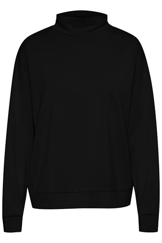 KAFFE Sweatshirt KAannika Damen Swaetshirt Langarm Rollkragenpullover Rollkragen Oberteil M, Black Deep M von KAFFE
